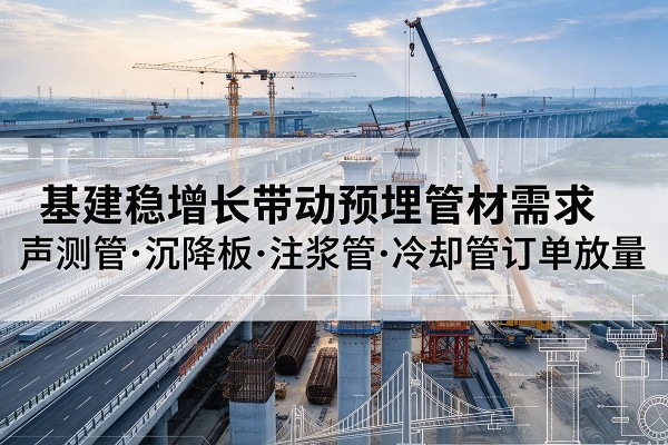 广灵基建稳增长带动预埋监测管材需求，声测管、沉降板、注浆管订单持续放量