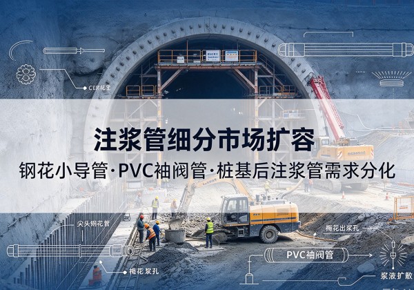 广灵注浆管细分市场扩容，隧道钢花小导管、PVC 袖阀管、桩基后注浆管需求分化